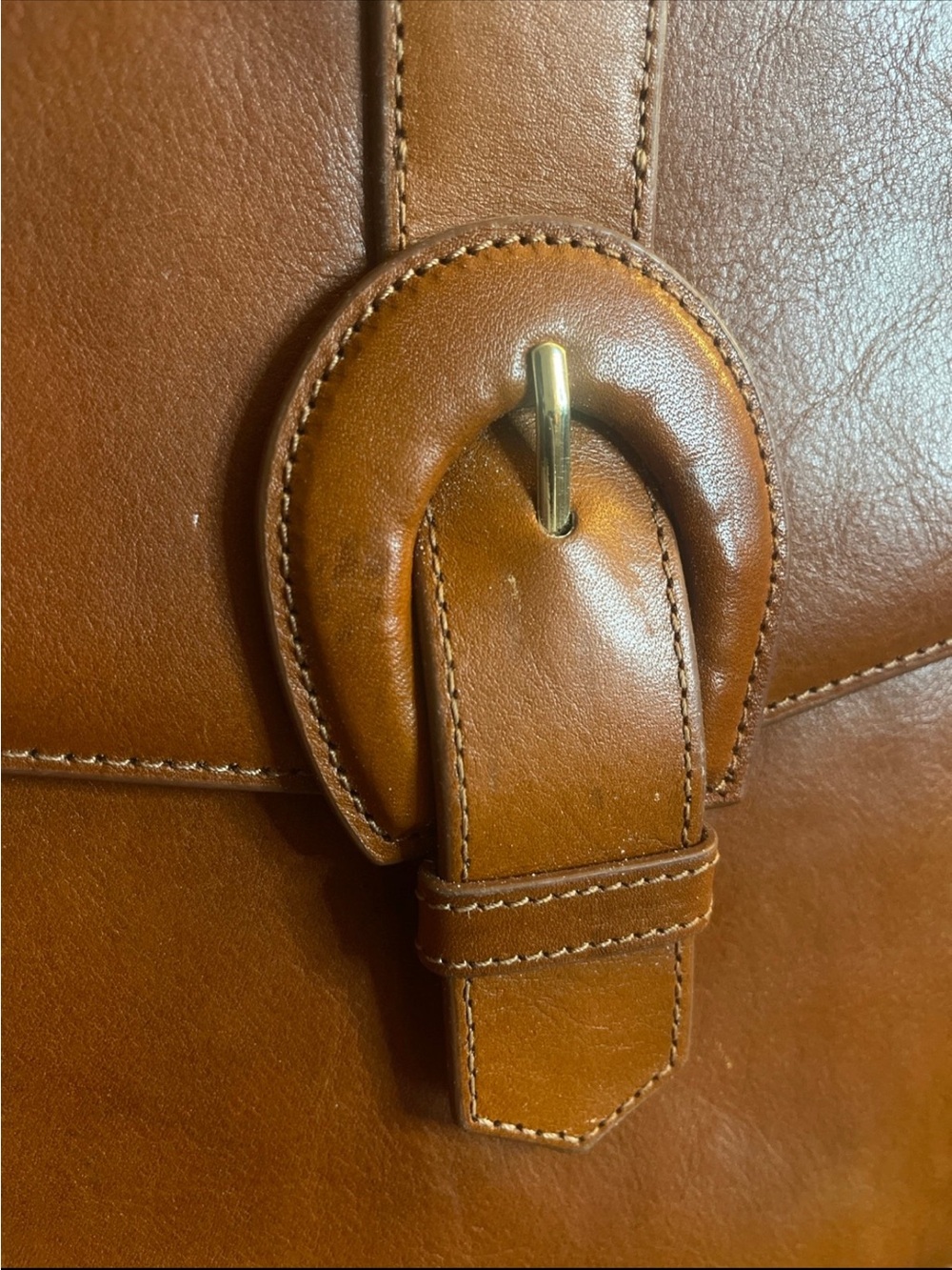 Brahmin Saddle Brown Leather Top-Handle Satchel - Picture 6 of 12